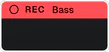 A new REC clip on the Bass track, two bars long, being drawn.